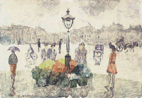 Israel Abramofsky - Flower Seller Place de la Concorde Paris