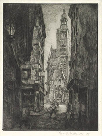 Paul F. Berdanier - Street Scene in Paris