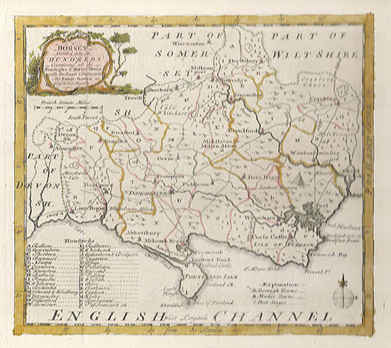 Emanuel Bowen - 18th Century Map of Dorset