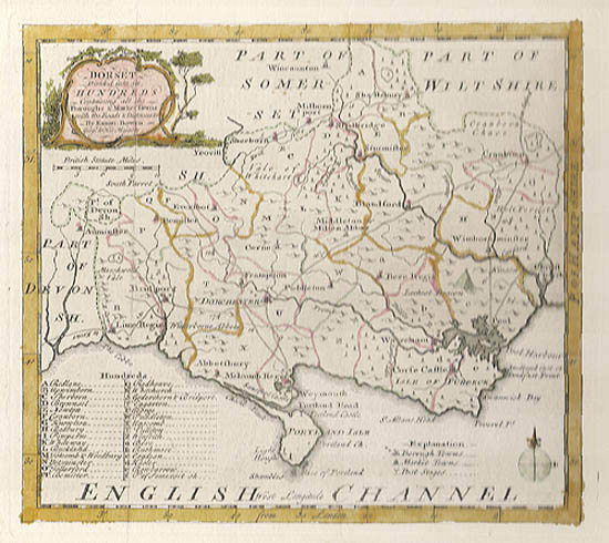 Emanuel Bowen - 18th Century Map of Dorset