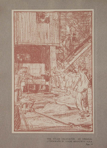 Sir Frank Brangwyn - The Steam Excavator