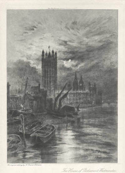 Alfred Louis Brunet Debaines - The Houses of Parliament Westminster
