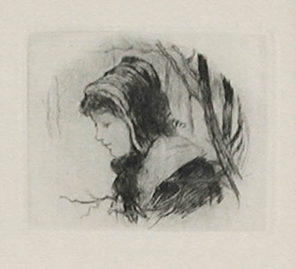 Frederick Stuart Church - The Puritan Girl The Hawthorne Portfolio The House of the Seven Gables