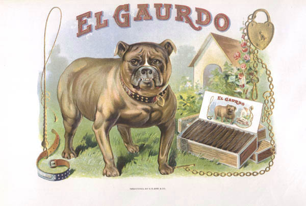 Cigar Label D. S. Erb & Co., Boyertown, Pennsylvania - El Gaurdo Title and Design Registered