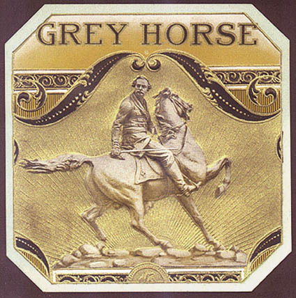 Cigar Label F. M. Howell Company Elmira New York - Grey Horse Portrait of General James Outram