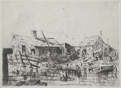 Cyrus Cobb - Old Houses on Parer Street Boston