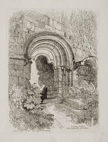 John Sell Cotman - Rivaulx Abbey Door Way to the Refectory