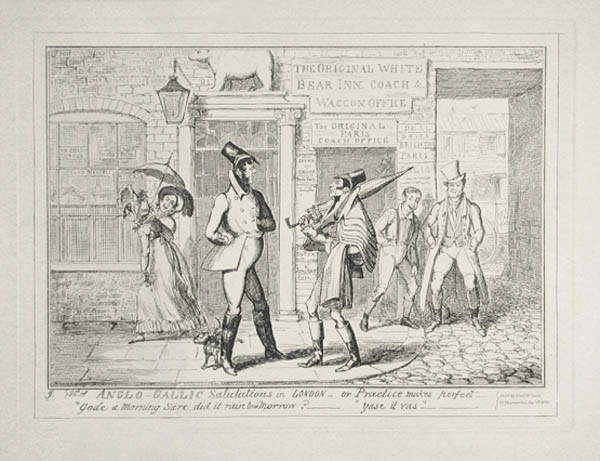 George Cruikshank - Anglo Gallic Salutations in London