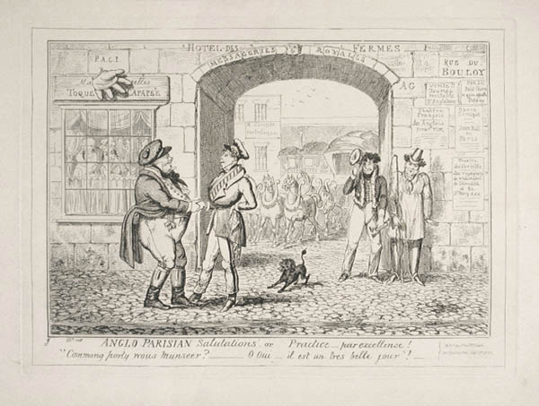 George Cruikshank - Anglo Parisian Salutations