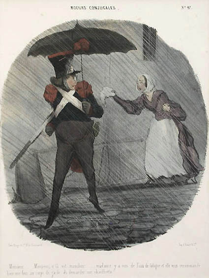 Honore Daumier - Monsieur Monsieur V La vot Mouchoir Moeurs Conjugales Le Charivari Paris