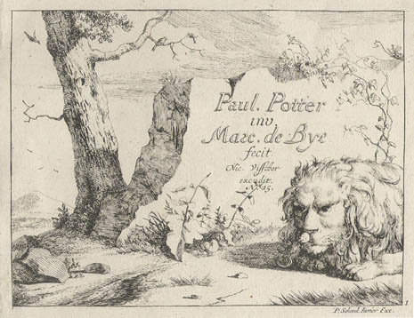 Marcus De Bye and Paulus Potter - Lion Frontis Piece - Plate One