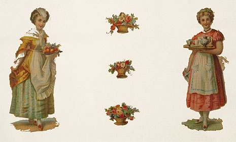 19th century Chromolithographic Die-Cut - Tea Time