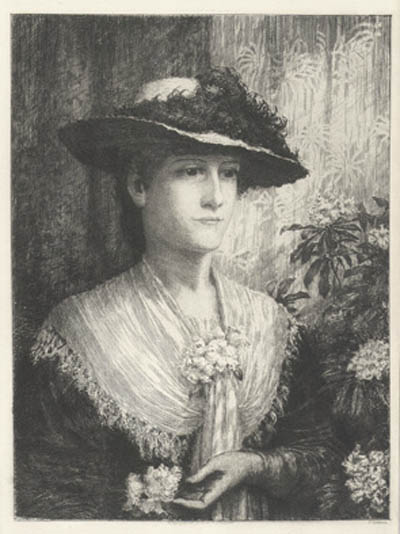 Frederick Dielman - Eudora From the Portfolio Ten Original Etchings by the Best American Artists