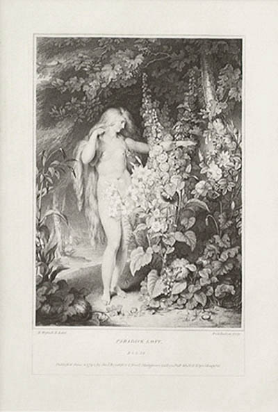 Richard Earlom and Richard Westall  - Paradise Lost Eve in the Garden of Eden The Poetical Works of John Milton