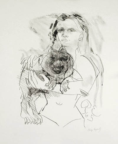 Philip Evergood - Girl and Old Dog