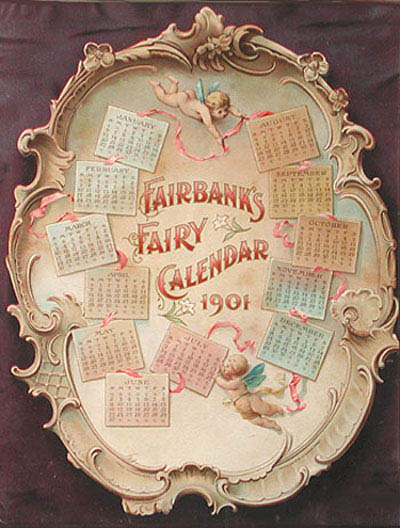 American Lithographic Company New York - Fairbank's Fairy Calendar 1901