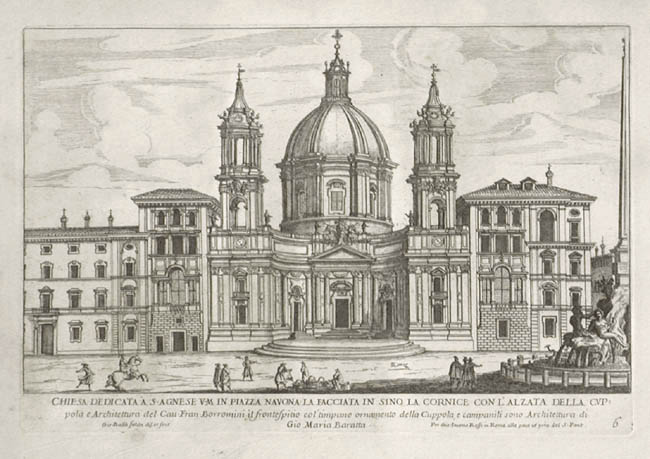 Giovanni Battista Falda - Chiesa Dedicata A S. Agnese VM in Piazza Navona - Church of Saint Agnes in Piazza Navona