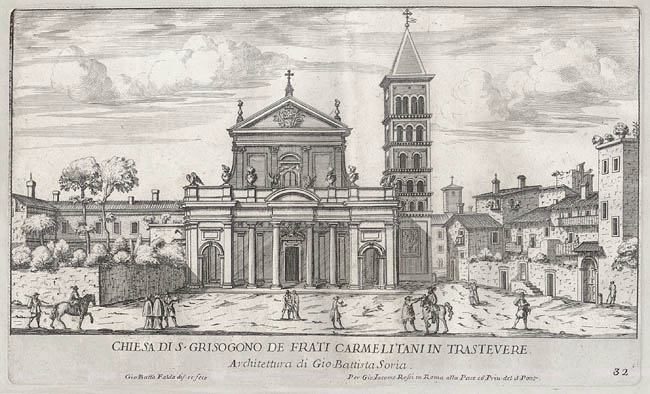Giovanni Battista Falda - Church of St. Crisogono of the Carmelite Order in Trastevere