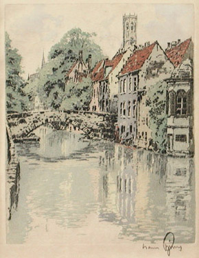 Hans Figura - Canal Scene Bruges