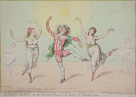 James Gillray - Modern Grace - or - the Operatical Finale to the Ballet of Alonzo e Caro