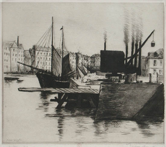 Norbert Goeneutte - Harbour Scene
