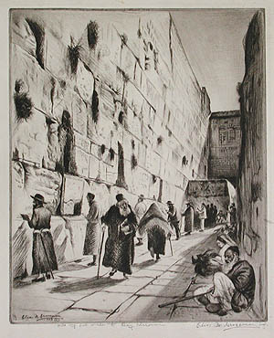 Elias Mandel Grossman - Wailing Wall