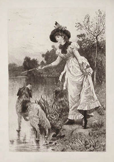 Hamilton Hamilton - Fetch It Sir from the Portfolio Ten Original Etchings by the Best American Artists