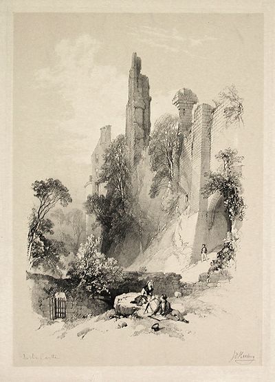 James Duffield Harding - Roslin Castle Scotland Delineated