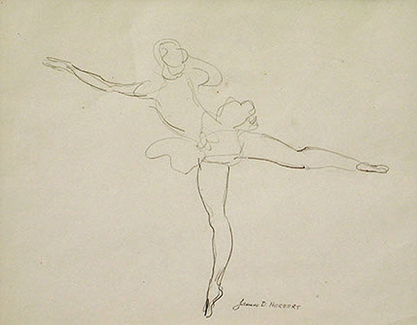 James Drummond Herbert - On Tiptoe Madame Senier