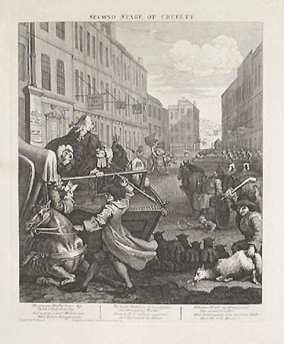 William Hogarth - Second Stage of Cruelty The Four Stages of Cruelty Plate 2 Tom Nero has reached adulthood his violent behavior has escalated