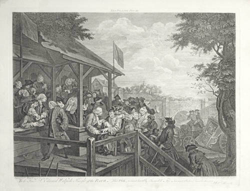 William Hogarth and Francois Morellon de la Cave - The Polling - Four Prints of an Election