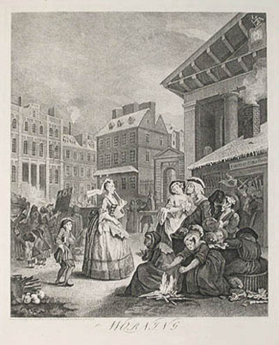 William Hogarth - Morning Four Times of The Day