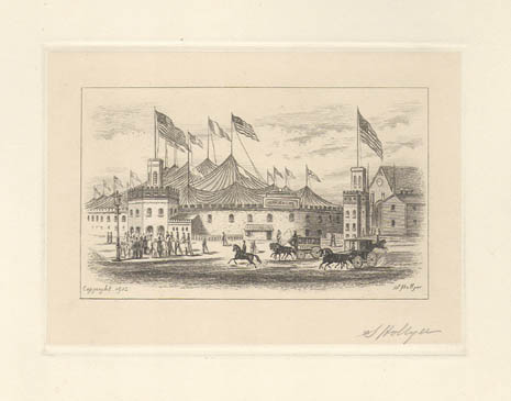 Samuel Hollyer - Franconi's Hippodrome Madison Square Broadway New York 1853