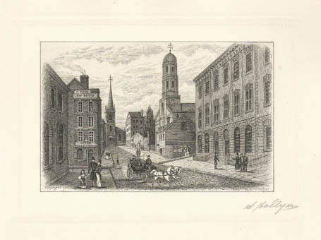 Samuel Hollyer - Wall Street New York 1825