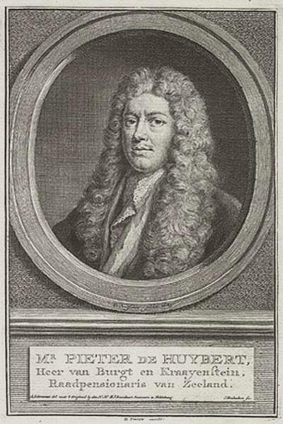Jacobus Houbraken and Caspar Netscher- Portrait of Pieter de Huybert