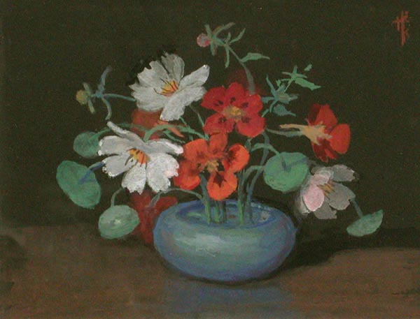 Hannah Rusk Kelly - Pansies and Wild Flowers