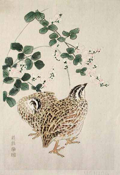 Eiichi Kotozuka - Quails and Lespedeza