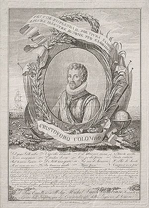 Carlo Lasinio - Cristoforo Colombo Portrait of Christopher Columbus