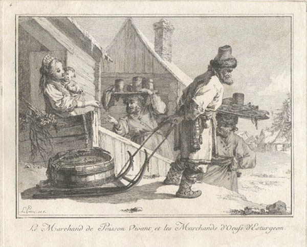 Jean Baptiste Le Prince - Le Marchand de Poisson Vivant The Live Fish Merchant and the Sturgeon Egg Merchants