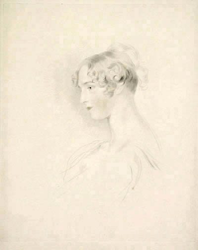Frederick Christian Lewis and Sir Thomas Lawrence - Portrait of Miss Mary Bloxam as a Young Lady