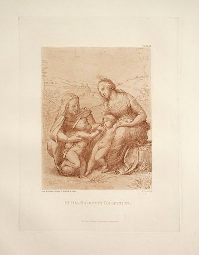 Frederick Christian Lewis and Raphael Raffaello Santi - Holy Family In His Majesty's Collection The Virgin with the Christ child St. Elizabeth and the infant St. John the Baptist