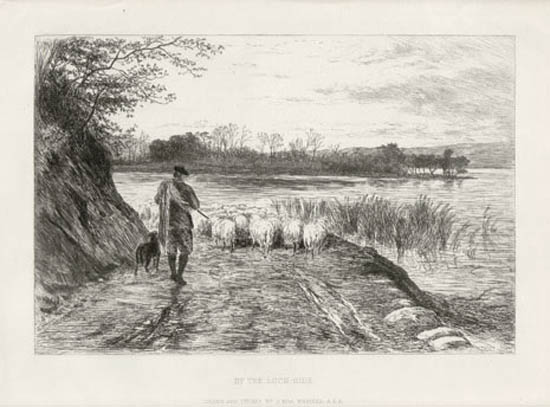 John MacWhirter - By the Loch Side