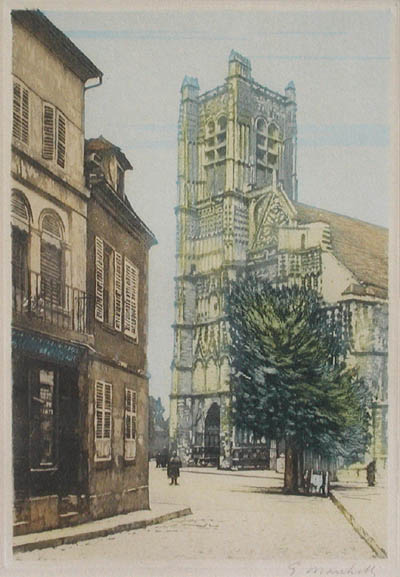 Gustave Henri Marchetti - Auxerre La Cathedrale