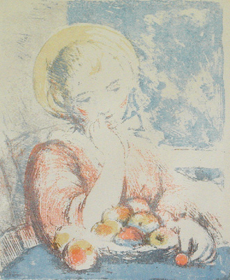 Willi Nowak - Madchen mit Apfeln or Girl With Apples