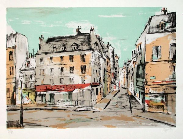 Kazunari Ogata - French Street Scene The Collector's Guild Ltd. New York