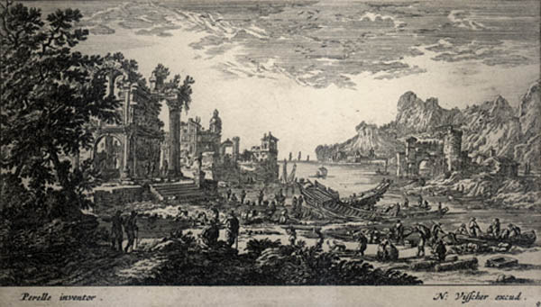 Gabriel Perelle - Harbour View With Ruins