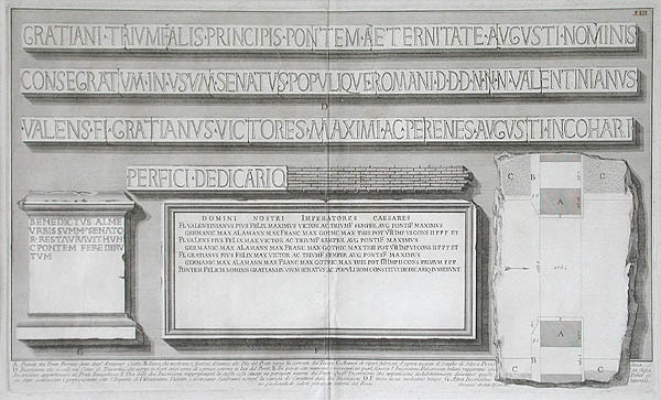 Giovanni Battista Piranesi - Plan of the Ponte Ferrato