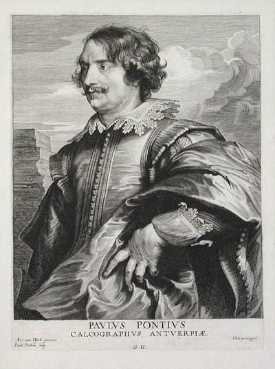 Paulus Pontius and Anthony Van Dyck - Paulus Pontius Calcographus Antwerpiae