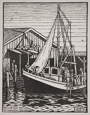 Celia Cregor Reid - Shrimp Boat - Evening - St. Augustine - Florida