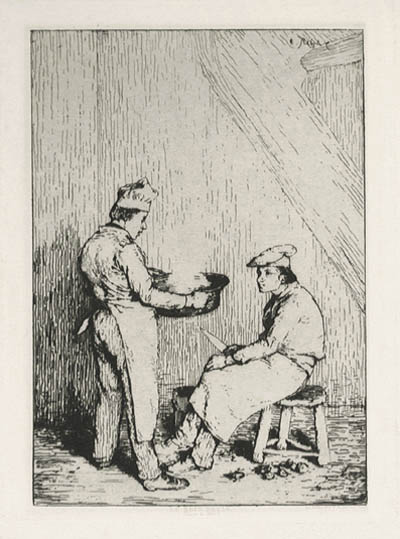 Theodule Augustin Ribot - Le Mets Brule Salon de 1863 The Burnt Meal